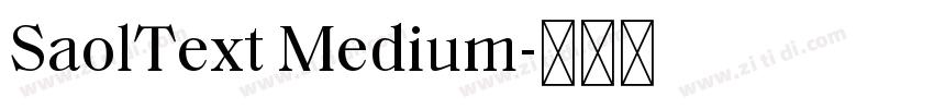 SaolText Medium字体转换